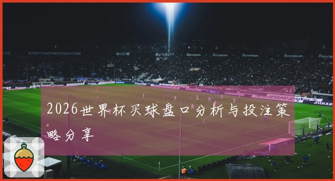 2026世界杯买球盘口分析与投注策略分享